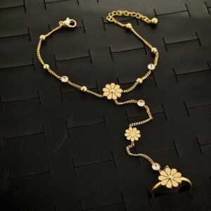 Gourmette Fleur Dorée