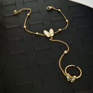 Gourmette Papillon Nacré