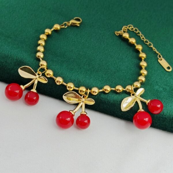Bracelet Cerise Doré Chic