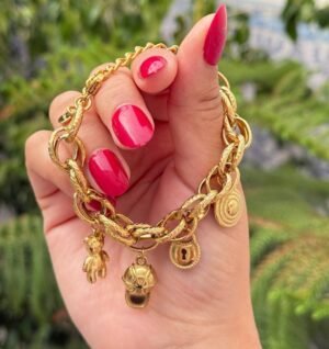 Gourmette Bibelot Charms Dorés